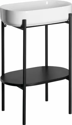 Produktbild von Sapho PUNO Sockel mit Waschbecken 550x860x360mm, Schwarz