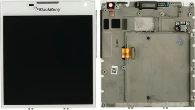 Produktbild von Display mit Rahmen für Blackberry Passport (Q30) Farbe: Weiß Displayglas Touchscreen Bildschirm