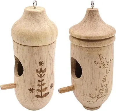 Image de Nichoir en bois - Décoration de fenêtre pour le jardin - Nichoir en bois avec corde pour l'extérieur - Nichoir avec corde pour l'extérieur
