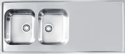 Produktbild von ALVEUS Doppelbecken-Aufsatzspüle Classic Pro 110 / Ausschnittsmaß 720 x 410 mm / Spüle / Auflagespüle / Zweibeckenspüle / Edelstahlspüle