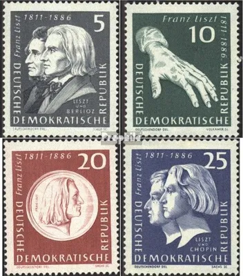 Produktbild von Briefmarken DDR 1961 Mi 857-860 (kompl.Ausgabe) postfrisch 150.Geburtstag von Liszt