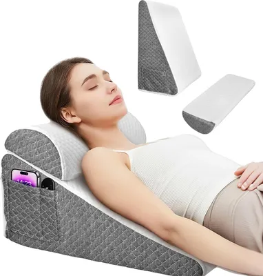 Immagine prodotto di Cuscino a cuneo, memory foam, rivestimento traspirante, grigio chiaro