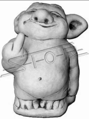 Produktbild von Figur Statue Garten Dekoration Deko Stinkefinger Mittelfinger Statuen  S101004
