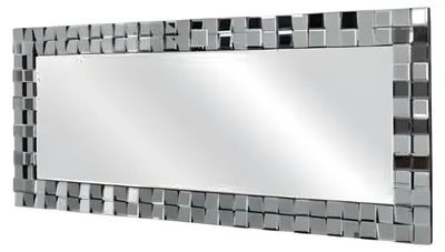 Produktbild von Grauer Spiegel aus Glas modern eleganter Wohnstil