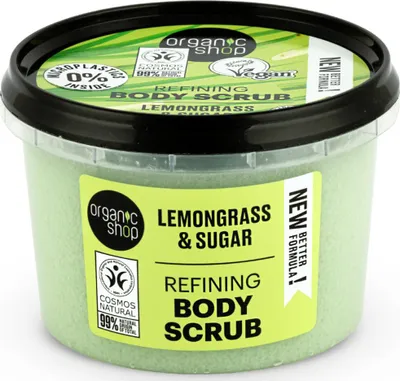 Produktbild von Organic Shop - Körperpeeling Zitronengras - Erfrischend und pflegend - 250 ml - 1 Stück