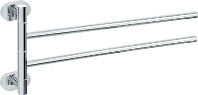 Produktbild von Nicol 7131500 VESTA Wand-Handtuchhalter mit 2 Armen aus verchromtem Messing, hochglänzend, einfache Befestigung durch Kleben oder Schrauben