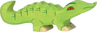 Produktbild von Krokodil klein Safari Holzfigur Holzspielzeug von Holztiger