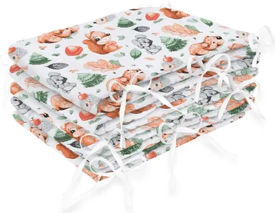 Produktbild von Amilian Bettumrandung Babybett Baby Kinder Nestchen Kantenschutz Bettnestchen Kopfumrandung für Laufstall Bettausstattung Bettschlange 420 cm