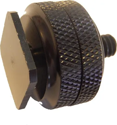 Produktbild von vhbw 1/4" Stativschraube mit Blitzschuh-Schiene kompatibel mit Casio Kamera Spiegelreflexkamera DSLR, 2,5 mm Schwarz, Metall, 2 Ringe
