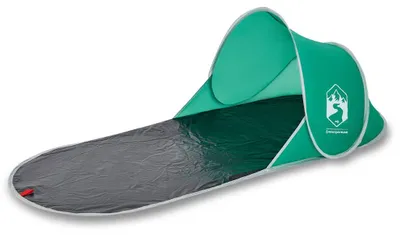 Image de vidaXL Tente de plage vert lac Pop-Up imperméable