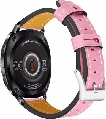 Produktbild von Edles Armband für Samsung Galaxy Watch 6 5 4 40mm 42mm 43mm 44mm 47mm / Classic / Pro Kunstleder verstellbar ROSA