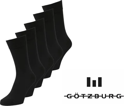 Produktbild von Götzburg 10 Paar in Größe 39-42 oder 43-46 Herren Business Socken mit Frischeausstattung, Schwarz, Strümpfe