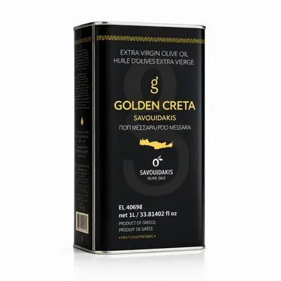 Produktbild von Golden Creta Olivenöl aus Kreta, Griechisches Olivenöl nativ extra – 1 Liter Dose – 100% Koroneiki – kaltgepresst – aktuelle Ernte, KI-generiertes Bild
