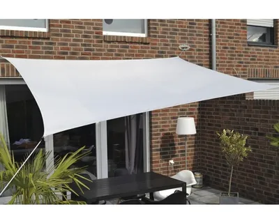Produktbild von PeddyShield Vierecksonnensegel 3,0 x 4,0 m, aus wasser- und windabweisenden PES 200 g/m², silbergrau