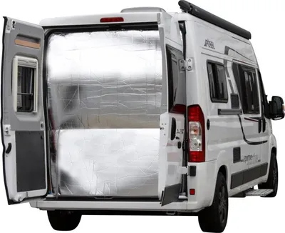 Produktbild von Wärmevorhang für Hintertüren Premio, 1 Paneel ohne Fenster, Ducato – Hellgrau – Hindermann