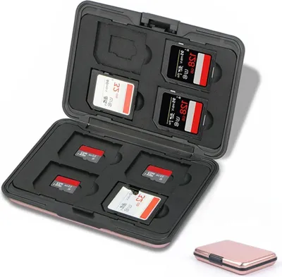 Image de Sacoche pour cartes mémoire Housse de protection étanche pour 8 cartes SD et 8 cartes TF, sacoche de transport