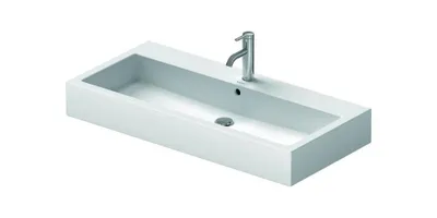 Produktbild von Waschtisch VERO m ÜL HLB 1000x470mm geschli 1 HL weiß WG 1 Hahnloch weiß