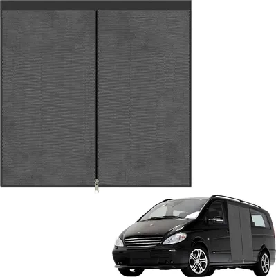 Produktbild von Seitenschiebetür Insektenschutznetz Mückennetz Ersatz für Mercedes-Benz Viano/Vito - Kofferraumabdeckung Sonnenschutz Auto Anti-Fliegennetz Anti-Mückennetz Magnetisch Mesh Anti-Insektennetz