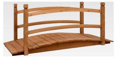 Produktbild von Gartenbrücke aus massivem Tannenholz 140x60x60 cm