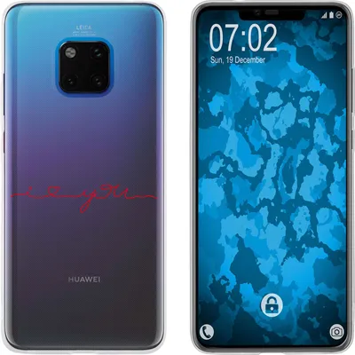 Produktbild von PhoneNatic Case kompatibel mit Huawei Mate 20 Pro Silikon-Hülle in Love Wörter M2