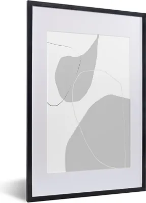 Produktbild von MuchoWow® Gerahmtes Poster Pastell - Abstrakt - Design 40x60 cm - Poster mit Schwarzem Bilderrahmen Wandposter Rahmen Foto Bilder - Poster in Rahmen