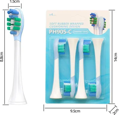 Produktbild von INF Schallzahnbürsten Ersatzköpfe - 8er Pack, für Philips Sonicare HX369 Blau