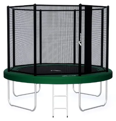 Productafbeelding van Akrobat Orbit 305 cm trampoline met veiligheidsnet en trapje groen