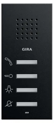 Imagen del producto de GIRA, sistema de intercomunicación para puerta, modelo 1250005, AP 55, color negro - Negro (1250005)