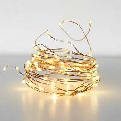 Obrázok produktu pre 1.10 strieborných drôtených svetiel 320 LED - Drôtená svetelná reťaz - teplá biela
