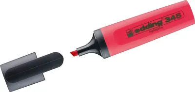 Produktbild von Textmarker edding 345 highlighter rot Keilspitze Packung mit 10 Stück
