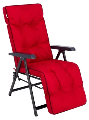 Produktbild von Sonnenliegenkissen, Stuhlkissen, Gartenstuhlauflage - 50x160 cm Rot
