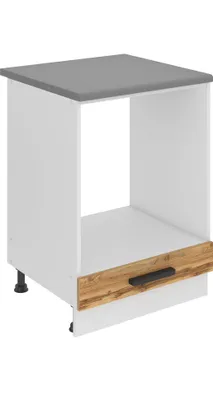 Produktbild von Belini Unterschrank Küche, Küchenunterschrank 60 cm Breite. SDP Küchenunterschrank mit Arbeitsplatte. Küchenschrank ohne Tür, mit Schubladen, Wotan-Eiche