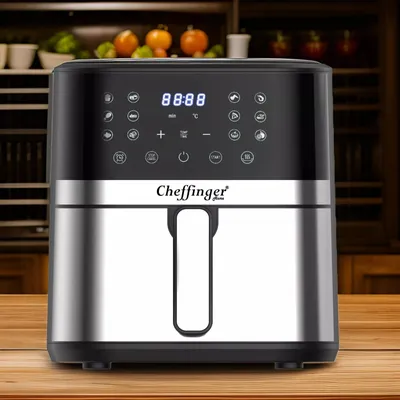 Produktbild von Heißluftfritteuse Fritteuse Airfryer Fettarm 7L Cheffinger schwarz CF-AFRY7