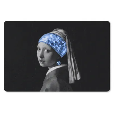 Produktbild von MuchoWow® Mauspad Mousepad Mädchen mit einem Perlenohrring - Vermeer - Blau 27x18 cm - Mousepads - Maus Mat - Pad - Mausunterlage - Büroartikel - Desk Matten