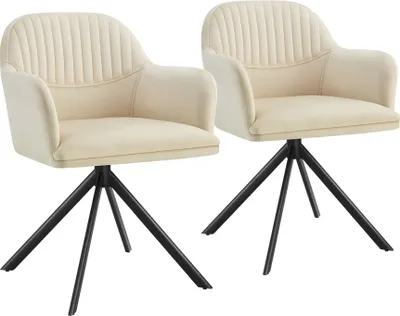 Produktbild von tectake® Samt-Drehstuhl Lona gepolstert 56 x 59 x 81 cm
