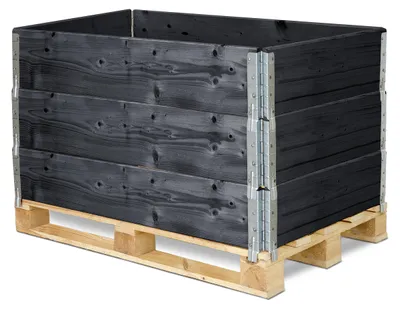 Produktbild von Garronda 3 Stück Holzaufsatzrahmen für Palette Aufbewahrungskiste aus Holz Palettenaufsatzrahmen Holzkiste Antracite