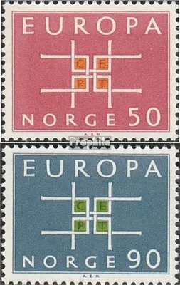 Produktbild von Briefmarken Norwegen 1963 Mi 498-499 (kompl.Ausg.) gestempelt Europa