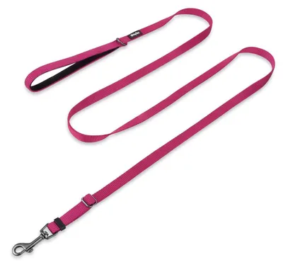 Produktbild von Verstellbare Nylon Hundeleine 1,8 m mit gepolstertem Griff, Rosenrot
