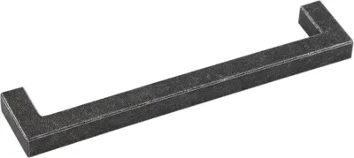 Zdjęcie produktu dla Uchwyt meblowy, uchwyt szuflady Ischgl LA 128mm, szerokość 140mm, czarne żelazo