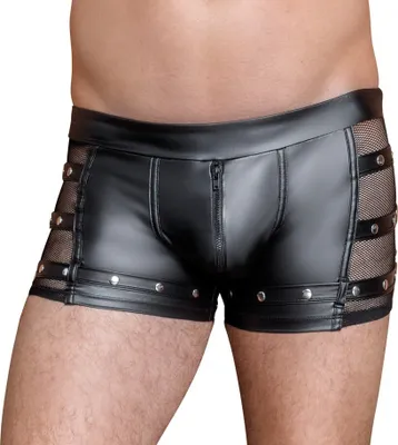 Immagine prodotto di NEK - Boxer da uomo nero opaco con rivetti argentati e rete M