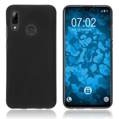 Produktbild von PhoneNatic Case kompatibel mit Huawei P Smart 2019 - schwarz Silikon Hülle matt