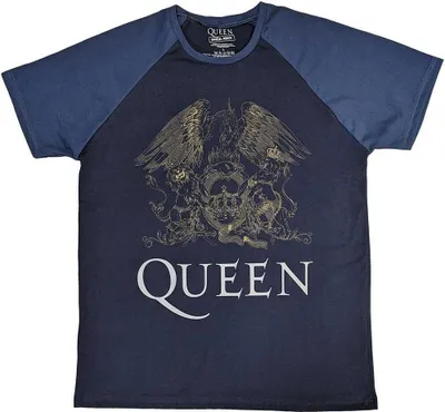 Produktbild von Queen - T-Shirt für Herren/Damen Uni Raglanärmel RO10202 (XXL) (Marineblau/Jeansblau)