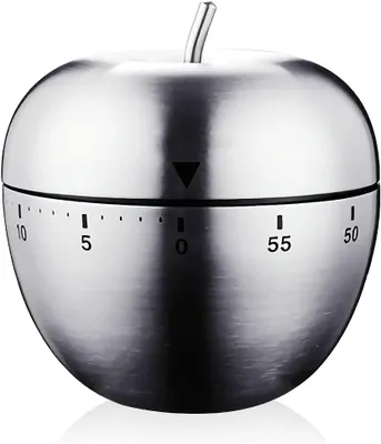 Produktbild von Küchentimer Egg Küchenwecker Küchen-Zeituhr Zeitmesser Küche Kurzzeitmesser 60-Minuten-Timer Mechanischer Rotierender Wecker (Apple)