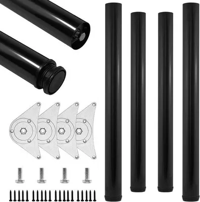 Produktbild von Famanu Tischbeine höhenverstellbar - Set von 4, Schwarz