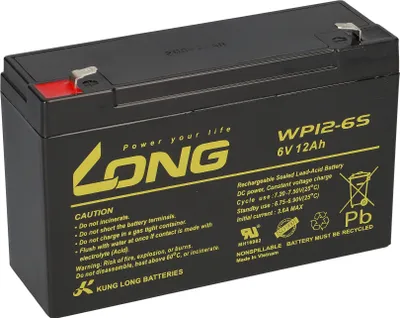 Image de Batterie au plomb compatible MP12-6 voiture électrique 6V 12Ah AGM plomb 10Ah