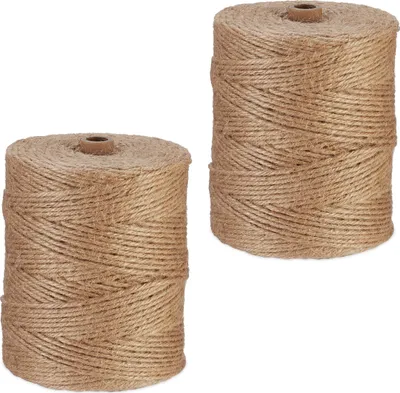 Produktbild von relaxdays Sznurek jutowy 3 mm x 300 m zestaw 2
