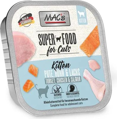 Produktbild von MAC's CAT - Kitten 16x100g  |  Pute, Huhn & Lachs