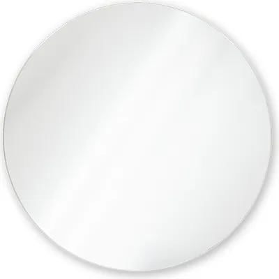 A round mirror on a white background.
