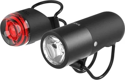Produktbild von Knog Plugger Black Front 350 lm / Rear 10 lm Fahradlichterset