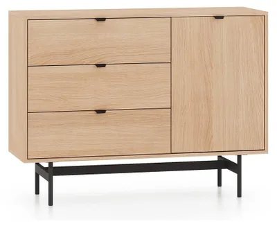 Image de Selsey Heggers - Buffet à 1 porte, chêne Mavelie, 115 cm